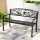 Gardeon 3-Seater Outdoor Bench - Steel Frame, Rust-Resistant, Black, 121cm, Vintage Design, 260kg Capacity