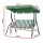 Gardeon 3-Seater Outdoor Swing Chair with Adjustable Canopy, Steel Frame, Cushions, 200kg Capacity - White/Green