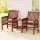 Gardeon 2-Seater Outdoor Garden Bench Loveseat Set, Fir Wood, Brown, Central Table with Parasol Hole, 165cm