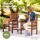 Gardeon 2-Seater Outdoor Garden Bench Loveseat Set, Fir Wood, Brown, Central Table with Parasol Hole, 165cm