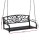 Gardeon Outdoor 2-Seater Swing Chair, Powder-Coated Steel, 200kg Capacity, Black, Easy Assembly, 127x41x50cm, 1-Year