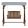 Gardeon Outdoor Wooden Swing Chair: 2-Seater Charcoal Bench with Adjustable Canopy, Cushions & 250kg Capacity