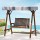 Gardeon Outdoor Wooden Swing Chair: 2-Seater Charcoal Bench with Adjustable Canopy, Cushions & 250kg Capacity