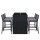Gardeon 5-Piece Outdoor Bar Set - Wicker Table & Stools, Cushioned, Space-Saving, Weather-Resistant, Black Frame