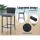 Gardeon 5-Piece Outdoor Bar Set - Wicker Table & Stools, Cushioned, Space-Saving, Weather-Resistant, Black Frame