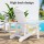 Gardeon 3 Piece Outdoor Set White HDPE Adirondack Chairs and Table, Weatherproof, 170kg Capacity, Garden Patio Lounge