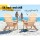 Gardeon Adirondack Outdoor Chairs Set of 2, Foldable Fir Wood Patio Furniture with Wide Armrests, Natural Finish