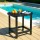 Gardeon Black Outdoor Coffee Side Table - Weatherproof HDPE, 91kg Capacity, 47.5cm Height, Water-Draining Design