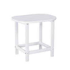 Gardeon White HDPE Outdoor Side Table: Weatherproof, 91kg Capacity, 47.5cm Height, Ideal for Patio & Garden Use