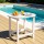 Gardeon White HDPE Outdoor Side Table: Weatherproof, 91kg Capacity, 47.5cm Height, Ideal for Patio & Garden Use