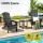 Gardeon Folding Adirondack Chair Black HDPE Outdoor Sun Lounge Patio Beach Seat with 11cm Cup Holder 170kg