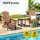 Gardeon Folding Adirondack Chair HDPE Outdoor Sun Lounge Patio Beach Chair Brown 170kg Cup Holder 103°
