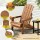 Gardeon Folding Adirondack Chair HDPE Outdoor Sun Lounge Patio Beach Chair Brown 170kg Cup Holder 103°