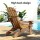 Gardeon Folding Adirondack Chair HDPE Outdoor Sun Lounge Patio Beach Chair Brown 170kg Cup Holder 103°