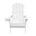 Gardeon Folding Adirondack Chair White HDPE Outdoor Lounge Patio Beach Seat 103° Backrest 170kg Capacity