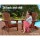 Gardeon Adirondack Wooden Foldable Beach Chair, Brown - Eco-Friendly, High Back, Wide Armrests, Canadian Fir Wood