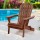 Gardeon Adirondack Wooden Foldable Beach Chair, Brown - Eco-Friendly, High Back, Wide Armrests, Canadian Fir Wood