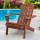 Gardeon Adirondack Outdoor Wooden Beach Chair - Brown, Fir Wood, 150kg Capacity, UV & Weather-Resistant, 73x82x86cm