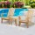 Gardeon 3PC Adirondack Chair Set: Fir Wood, Eco-Friendly Finish, High Back, Wide Armrests, 2 Chairs & Side Table Set