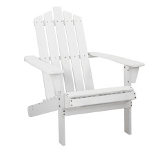 Gardeon White Adirondack Outdoor Chair - Eco-Friendly Fir Wood, 150kg Capacity, UV-Resistant, Wide Armrests, 52x82x86cm