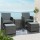 Gardeon 5PC Grey Wicker Bistro Set - Outdoor/Indoor Furniture with UV-Resistant PE Wicker & Aluminium Frame, 5mm Glass