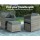 Gardeon 13-Piece Outdoor Dining Set, Wicker Table & Chairs, Seats 12, Grey, UV-Resistant PE Wicker, Tempered Glass Top