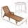 Gardeon 3‑Piece Sun Lounge Set HDPE Wood Grain 4‑Position Adjustable Chaise with Wheels and Table 202cm