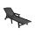 Gardeon Sun Lounge Beach Chair: Black HDPE, 4-Position Recline, Easy-Move Wheels, Weatherproof for Patio/Outdoor