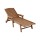 Gardeon 4-Position Sun Lounge Chaise Lounger HDPE Wood-Grain Patio Beach Chair with Wheels Brown 150kg