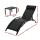 Gardeon 3PC Sun Lounger Set: Steel Frame, UV-Resistant Textilene, Adjustable, Black - Perfect for Patio, Beach, Pool