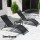 Gardeon 3PC Sun Lounger Set: Steel Frame, UV-Resistant Textilene, Adjustable, Black - Perfect for Patio, Beach, Pool