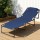 Gardeon Sun Lounger Folding Beach Chair - Steel Frame, 600D Fabric, 4-Position Backrest, Blue, 190x63x32cm, UV-