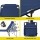 Gardeon Sun Lounger Folding Beach Chair - Steel Frame, 600D Fabric, 4-Position Backrest, Blue, 190x63x32cm, UV-
