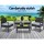 Gardeon 4-Seater Outdoor Wicker Sofa Set - Aluminium Frame, Lime Green Cushions, Tempered Glass Table, Extra Covers