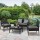 Gardeon 4-Seater Outdoor Wicker Sofa Set - Aluminium Frame, Lime Green Cushions, Tempered Glass Table, Extra Covers