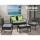 Gardeon 4-Seater Outdoor Wicker Sofa Set - Aluminium Frame, Lime Green Cushions, Tempered Glass Table, Extra Covers