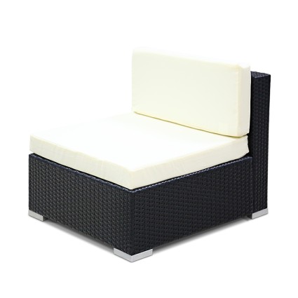 Gardeon 2PC Outdoor Furniture Sofa Set – Wicker Rattan Lounge Chairs with 8cm Cushions, UV-Resistant, Waterproof Covers