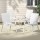 Gardeon 4PC Outdoor Stackable Dining Chairs, White - Weather-Resistant, Steel Frame & Textilene Fabric, 56x70x90cm
