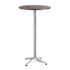 Gardeon Outdoor Bar Table - Adjustable Heights, Hardwood Top, Foldable, Aluminium Pole, Perfect for Patios & Cafés