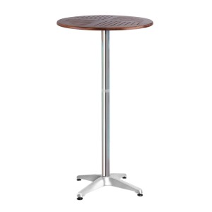 Gardeon Outdoor Bar Table - Adjustable Heights, Hardwood Top, Foldable, Aluminium Pole, Perfect for Patios & Cafés