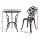 Gardeon 3PC Cast Aluminium Outdoor Bistro Set - Vintage Black, Weather-Resistant, with Parasol Hole, Easy Assembly
