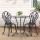 Gardeon 3PC Outdoor Bistro Set - Cast Aluminium Patio Furniture, Black, Weather-Resistant, Includes Chairs & Table