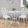 Gardeon 3PC Cast Aluminium Patio Bistro Set, Tulip White – Vintage Outdoor Furniture, Weather-Resistant, Easy Assembly