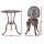 Gardeon 3PC Patio Bistro Set: Cast Aluminium Bronze, Weather-Resistant, Vintage Design with Parasol Hole, Easy Assembly