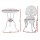 Gardeon 3PC White Aluminium Patio Set - Weather-Resistant Bistro Dining Chairs with Parasol Hole for Outdoor Serenity