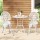 Gardeon 3PC White Aluminium Patio Set - Weather-Resistant Bistro Dining Chairs with Parasol Hole for Outdoor Serenity