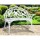 Gardeon 100cm Cast Aluminium Vintage White Garden Bench - Weather-Resistant, 220kg Capacity, Easy Assembly