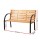 Gardeon 120cm 2-Seater Outdoor Garden Bench - Fir Wood & Steel, Weather & Insect Resistant, 220kg Capacity