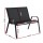 Gardeon 2-Seat Steel Garden Bench - Black, 200kg Capacity, Rust-Resistant, Easy Assembly, Indoor/Outdoor Use