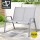 Gardeon 2-Seat Steel Outdoor Bench - Rust-Resistant, Powder-Coated, Easy Assembly, UV-Protected Textilene, Grey